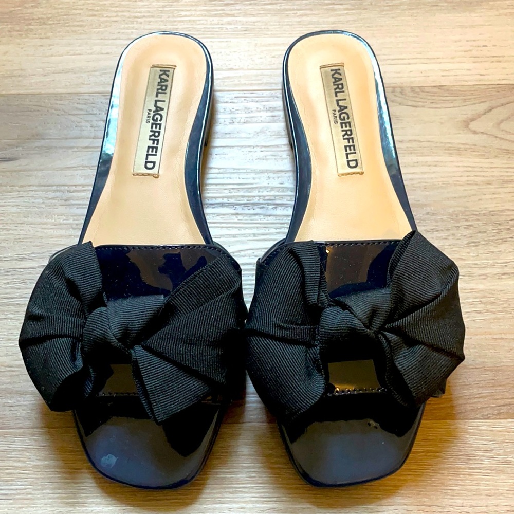 Karl Lagerfeld Bow Slides